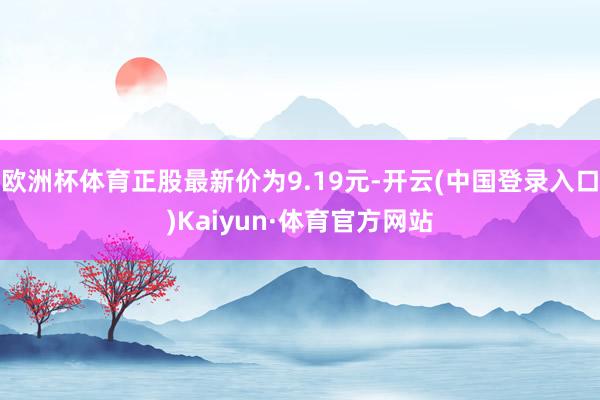 欧洲杯体育正股最新价为9.19元-开云(中国登录入口)Kaiyun·体育官方网站